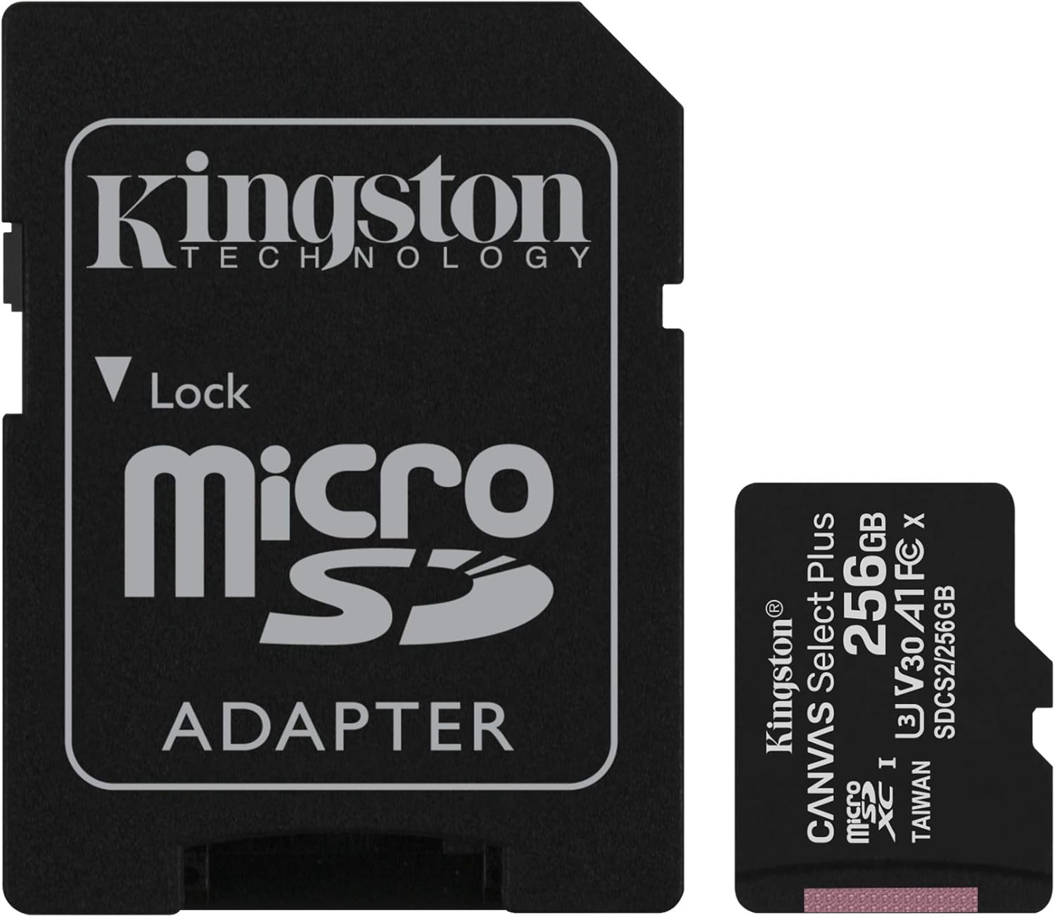 Kingston Micro SD 256GB Classe 10 SDCS2/256GB + Adattatore SD