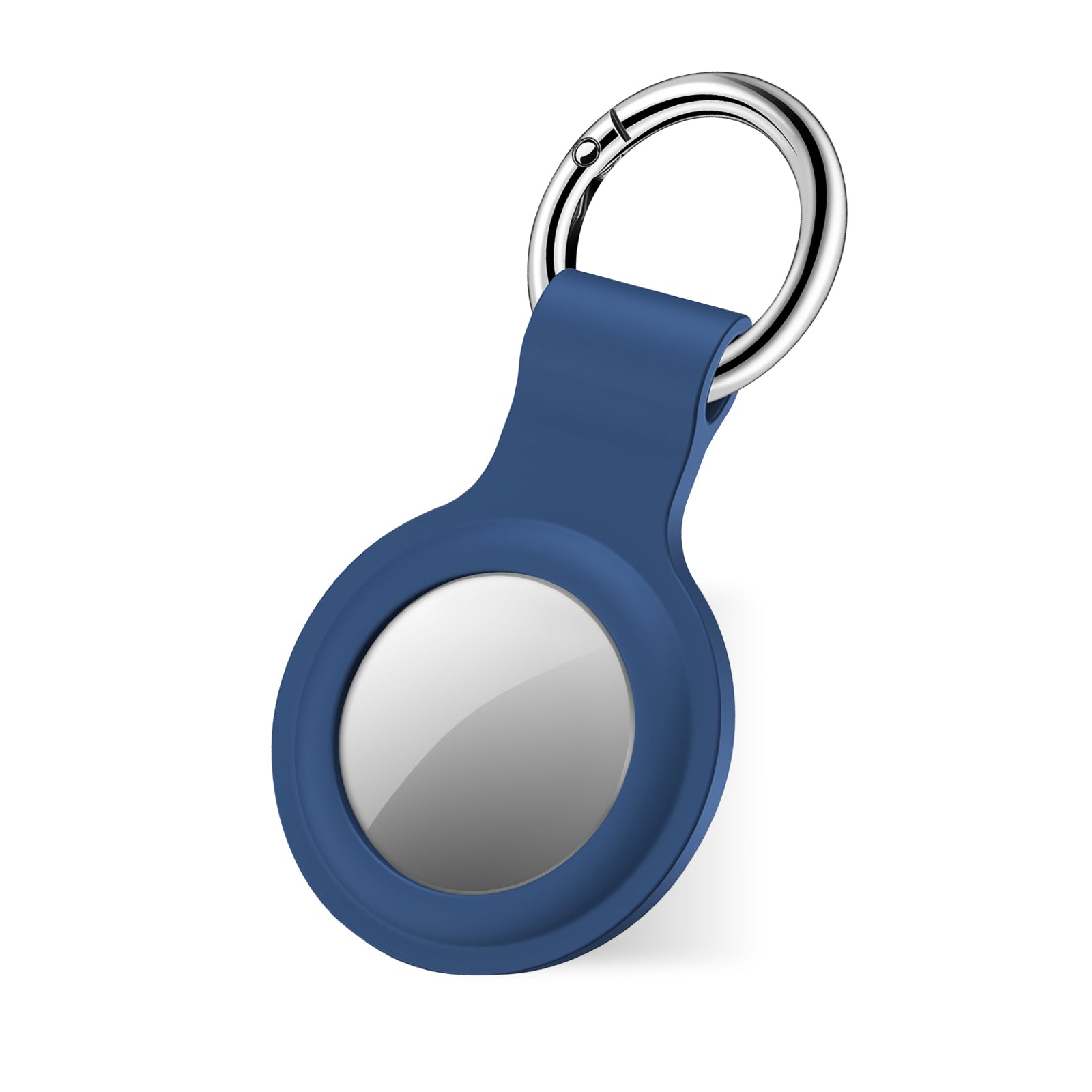 Custodia per AirTag con portachiavi blu