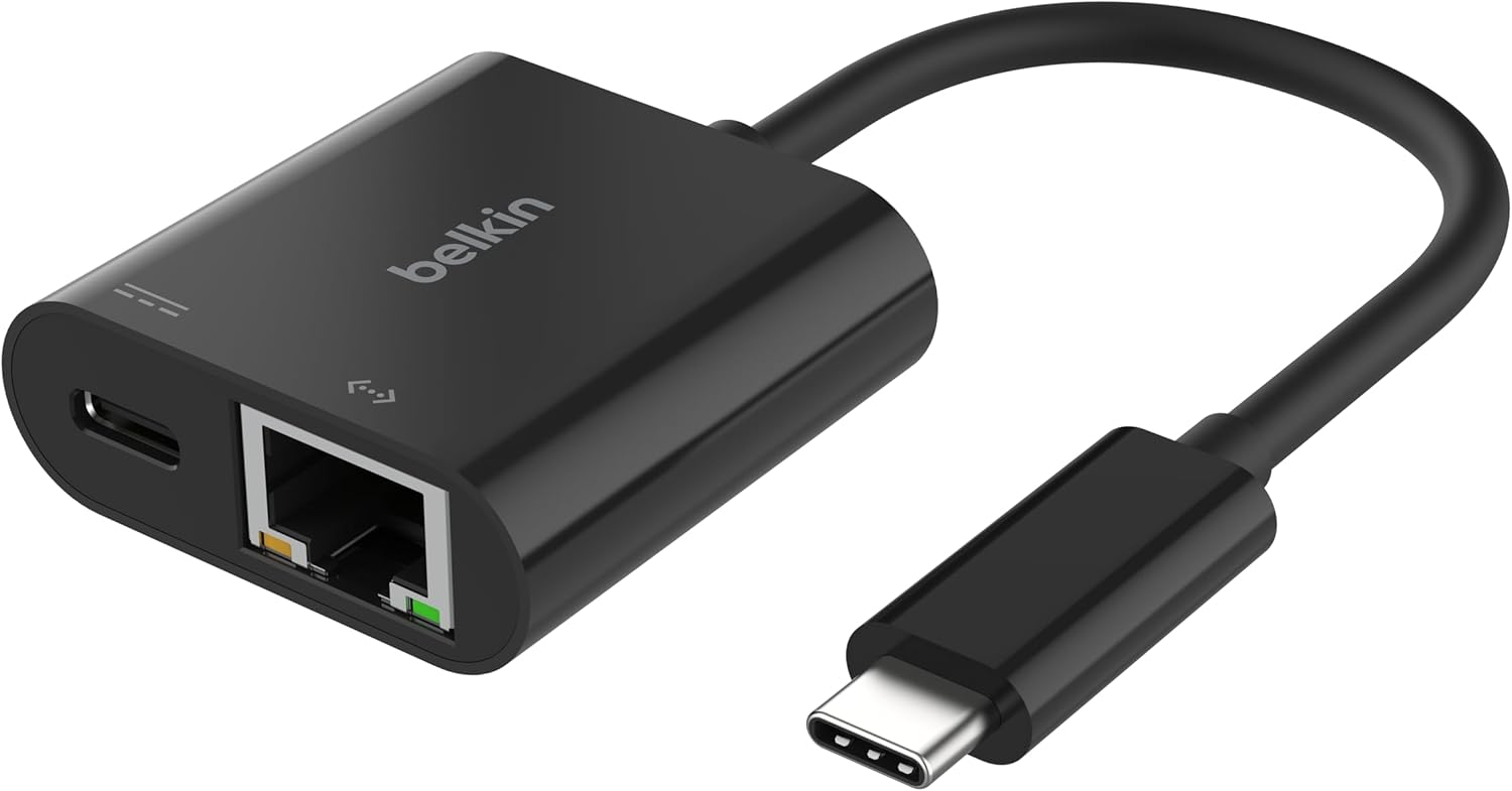 BELKIN Adattatore da USB-C a Ethernet + ricarica da 100 W