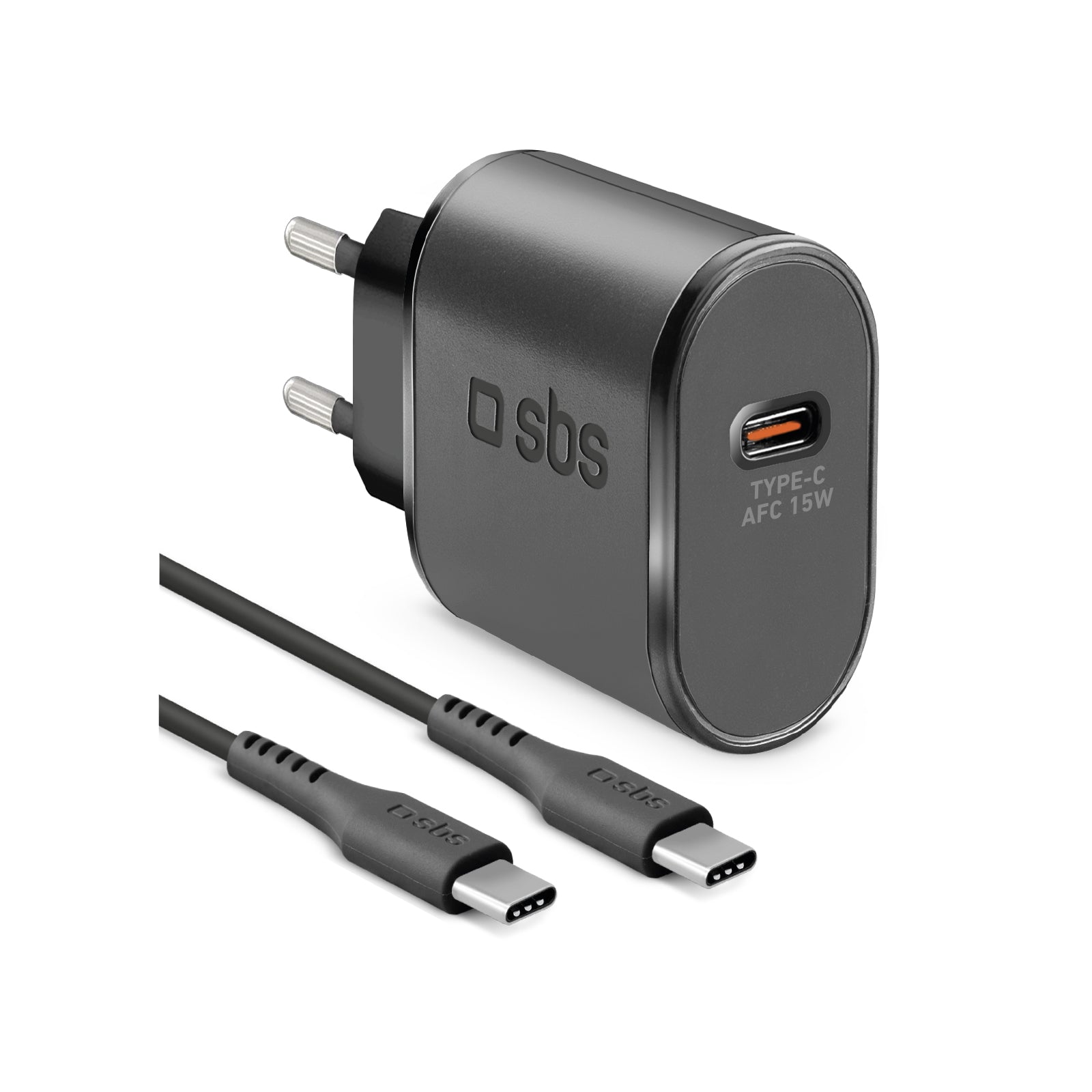 Kit con caricatore da rete 15W e cavo USB-C - USB-C
