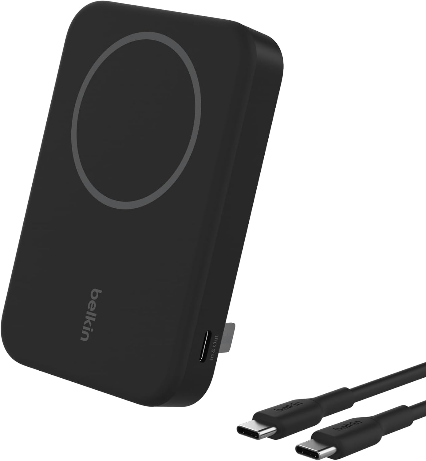 Belkin BoostCharge Pro Power bank wireless 8.000 mAh con Qi2, caricabatteria portatile compatibile con MagSafe