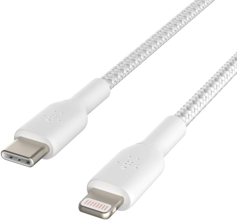 BELKIN Cavo Intrecciato USB-C a Lightning 1m (Bianco)