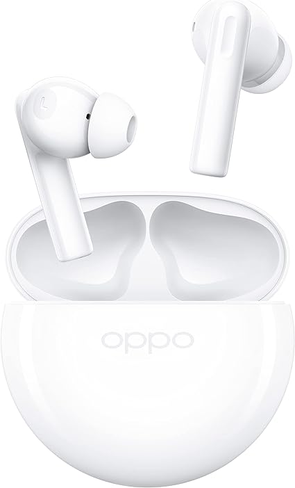 OPPO Enco Buds2, Auricolari True Wireless, Bluetooth 5.2, in-ear, Noise Reduction, Comandi Touch, Batteria ricaricabile, Audio Binaurale, Suono Nitido, Gaming Mode, Bianchi